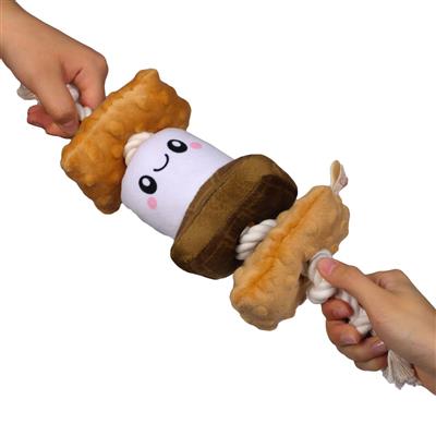 S'mores Squeaker Tug Dog Toy